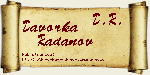 Davorka Radanov vizit kartica